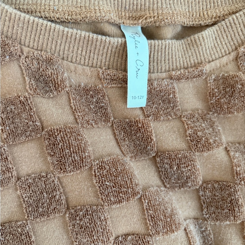 Rylee and Cru Camel Check Sweater Set - Picture 2 of 4